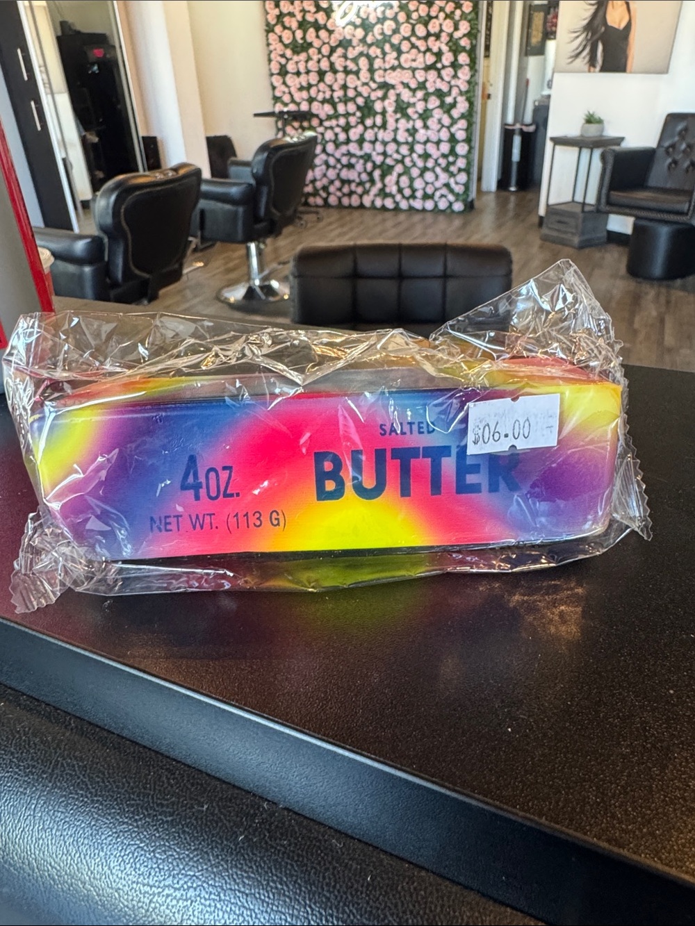 4oz Salted Butter Bar - Rainbow squishy